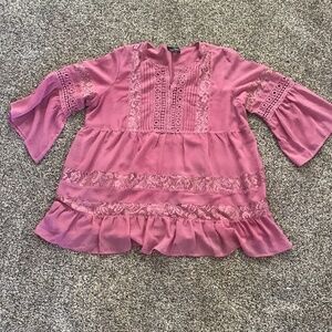 Suzanne Betro 3/4 Sleeve  Flowy Blouse Sz 1X